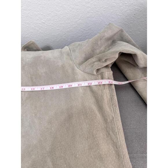 Terry Lewis Sage All Leather Floral Embroidery    suede Jacket and skirt 1X - Picture 13 of 16